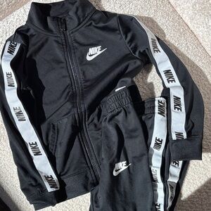 Nike Black and White Logo Tracksuit